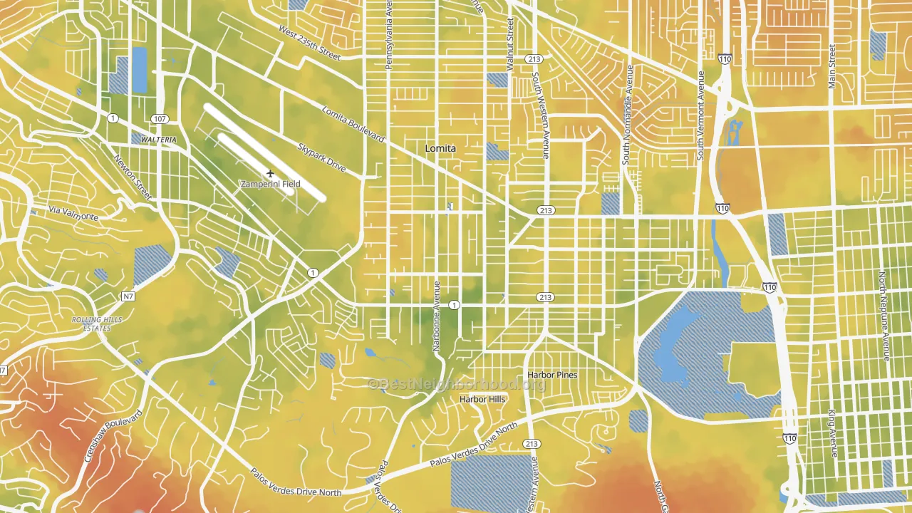 Bike Grade map of 90717, CA