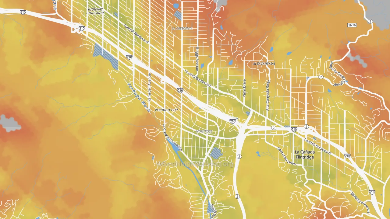 Bike Grade map of 91020, CA