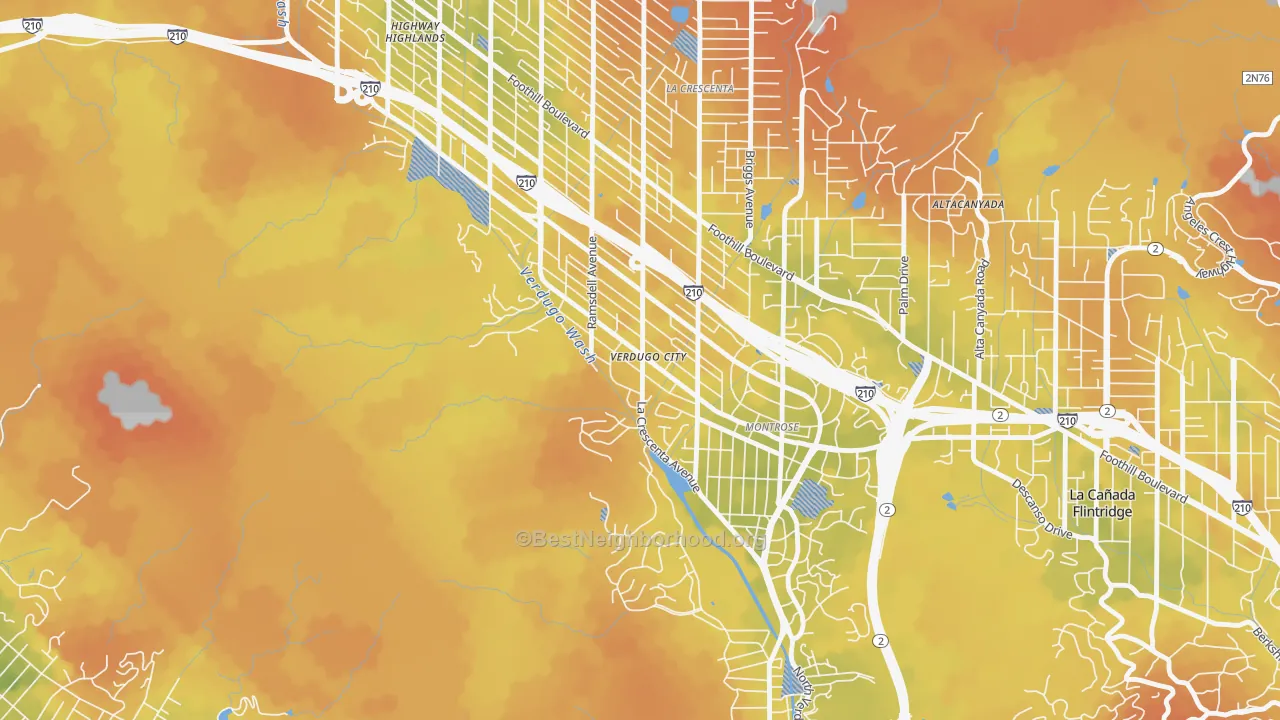 Bike Grade map of 91046, CA