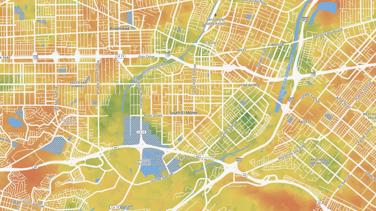 Bike Grade map of 91733, CA