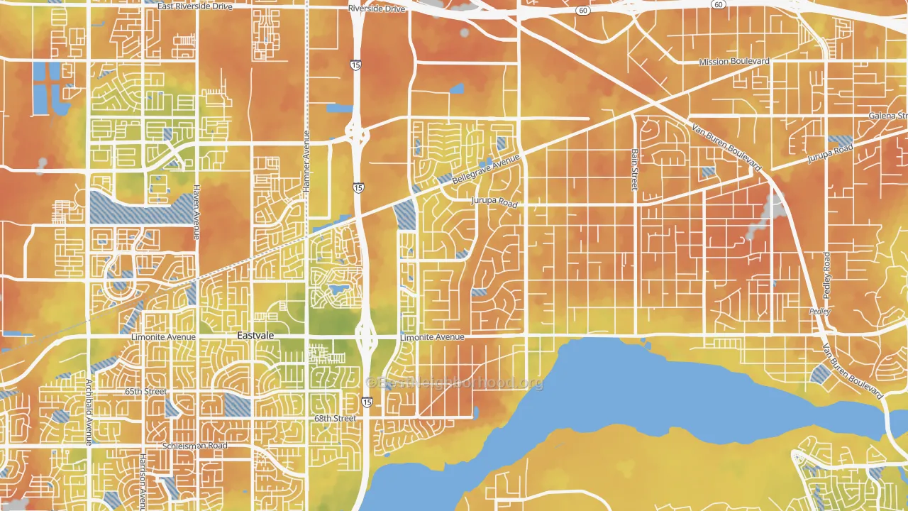 Bike Grade map of 91752, CA
