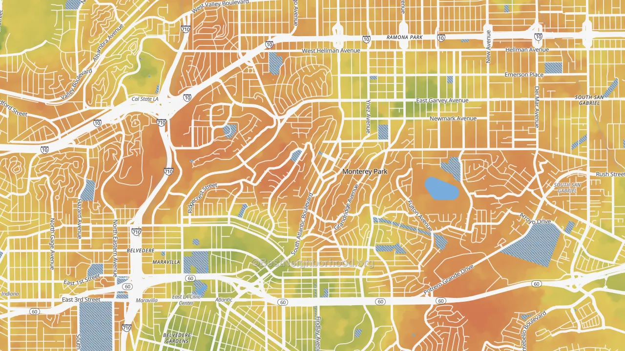Bike Grade map of 91754, CA