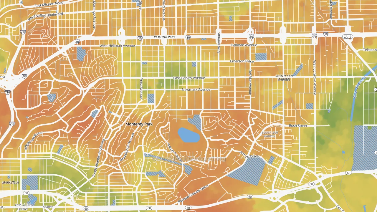 Bike Grade map of 91755, CA