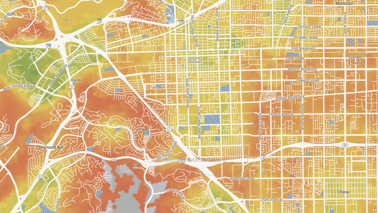 Bike Grade map of 91766, CA