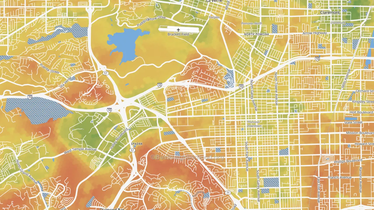 Bike Grade map of 91768, CA