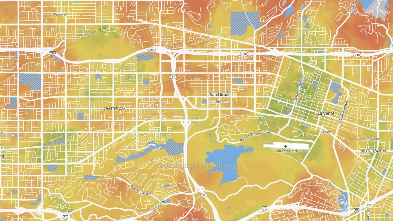 Bike Grade map of 91773, CA