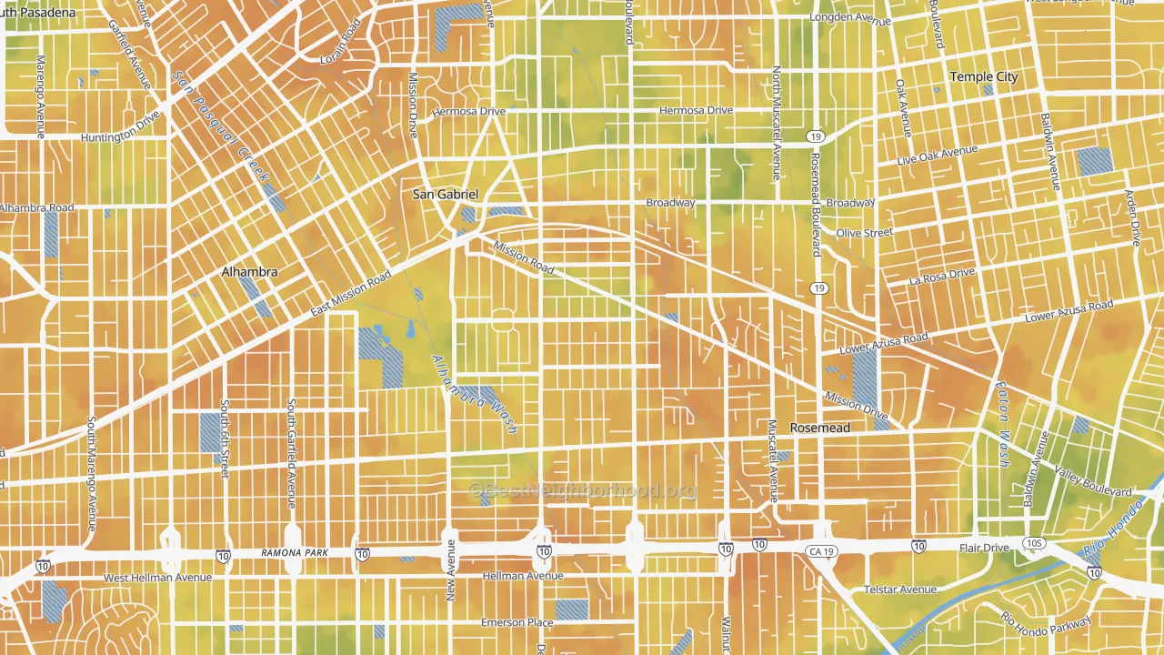 Bike Grade map of 91776, CA