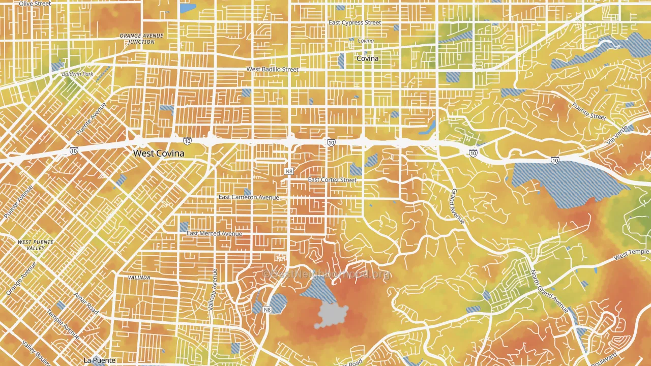 Bike Grade map of 91791, CA