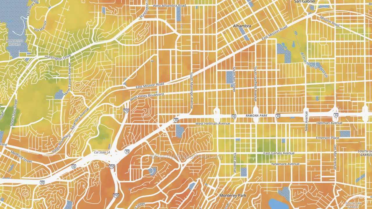 Bike Grade map of 91803, CA
