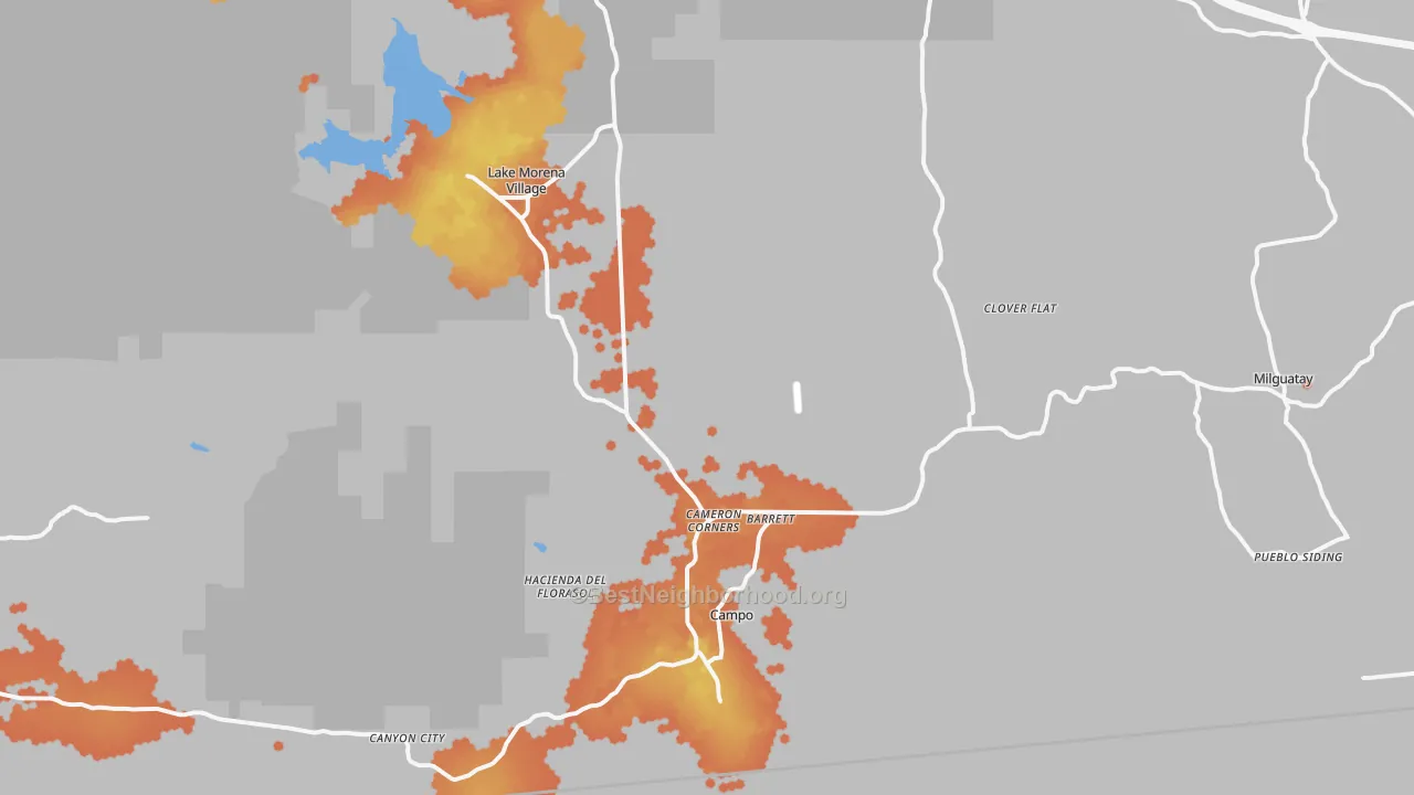 Bike Grade map of 91906, CA