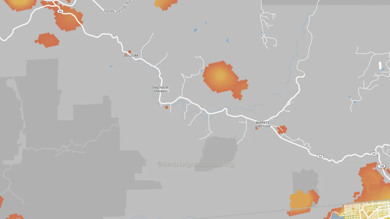 Bike Grade map of 91917, CA
