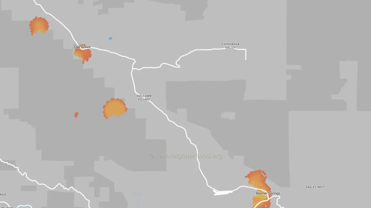 Bike Grade map of 92086, CA