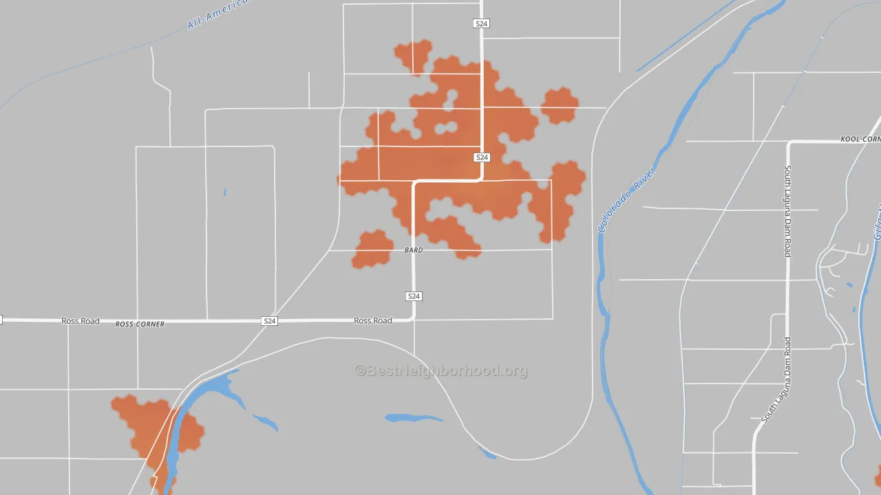 Bike Grade map of 92222, CA