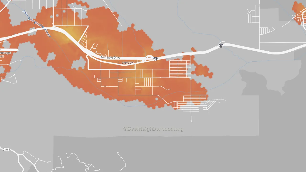 Bike Grade map of 92230, CA