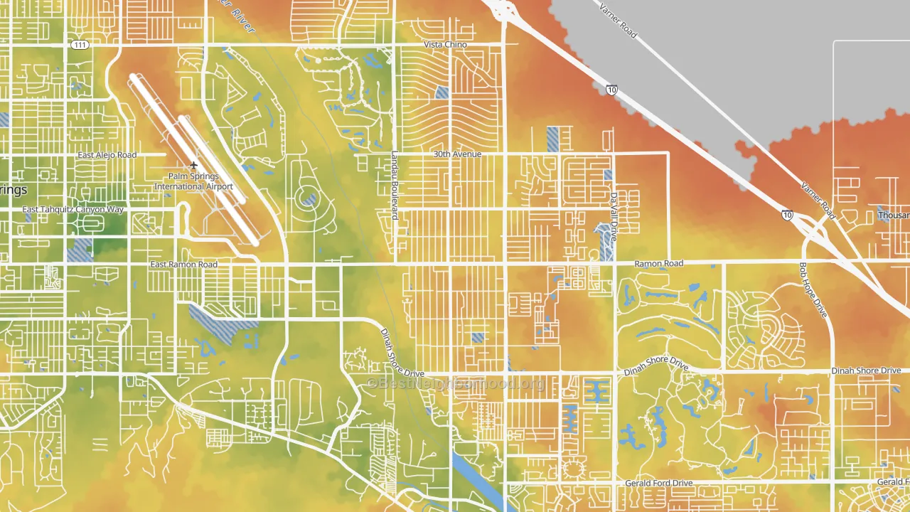 Bike Grade map of 92234, CA