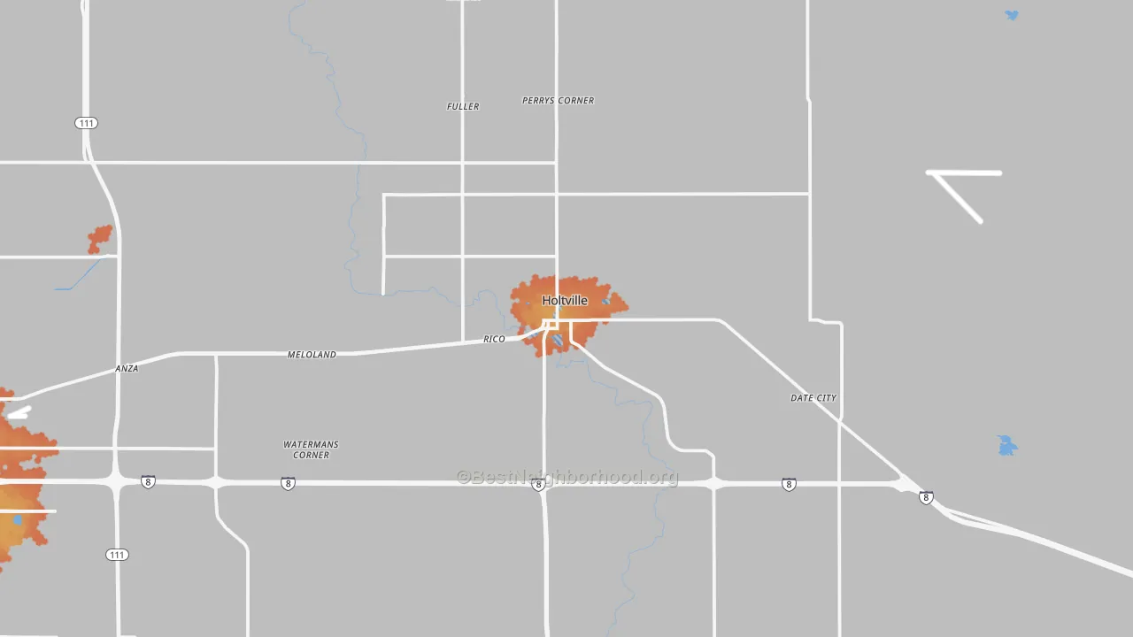 Bike Grade map of 92250, CA