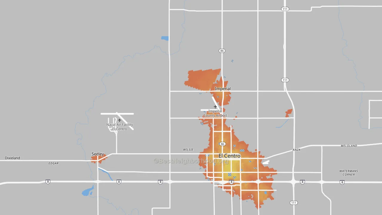 Bike Grade map of 92251, CA
