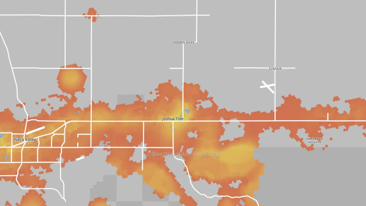 Bike Grade map of 92252, CA