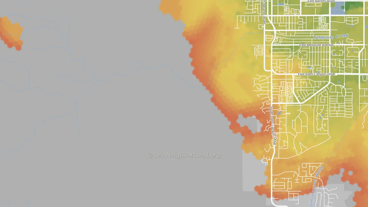 Bike Grade map of 92265, CA