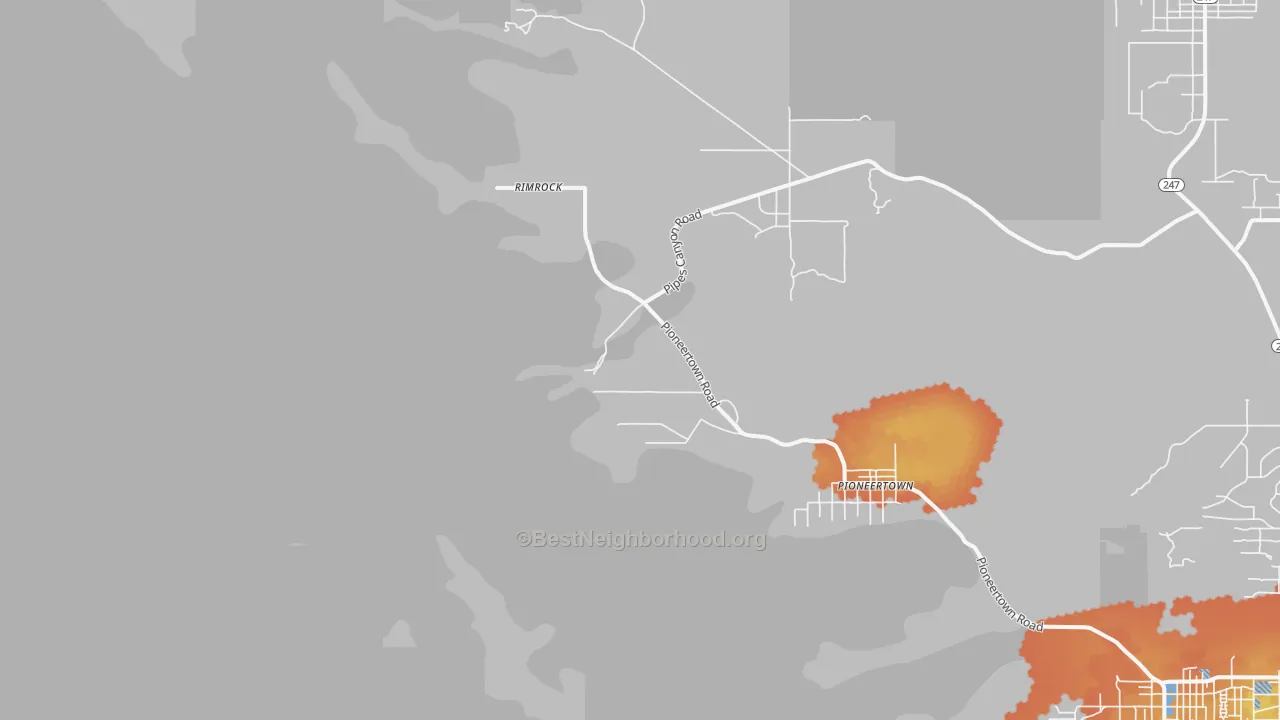 Bike Grade map of 92268, CA