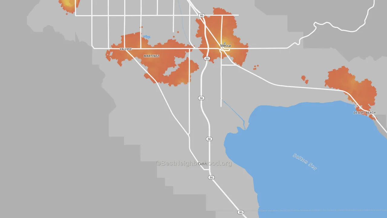 Bike Grade map of 92274, CA