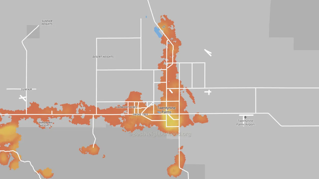 Bike Grade map of 92277, CA