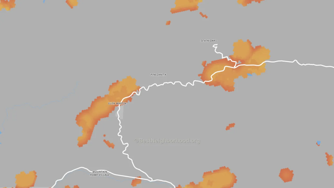 Bike Grade map of 92305, CA