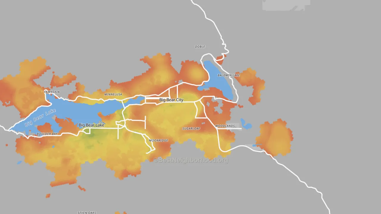 Bike Grade map of 92314, CA