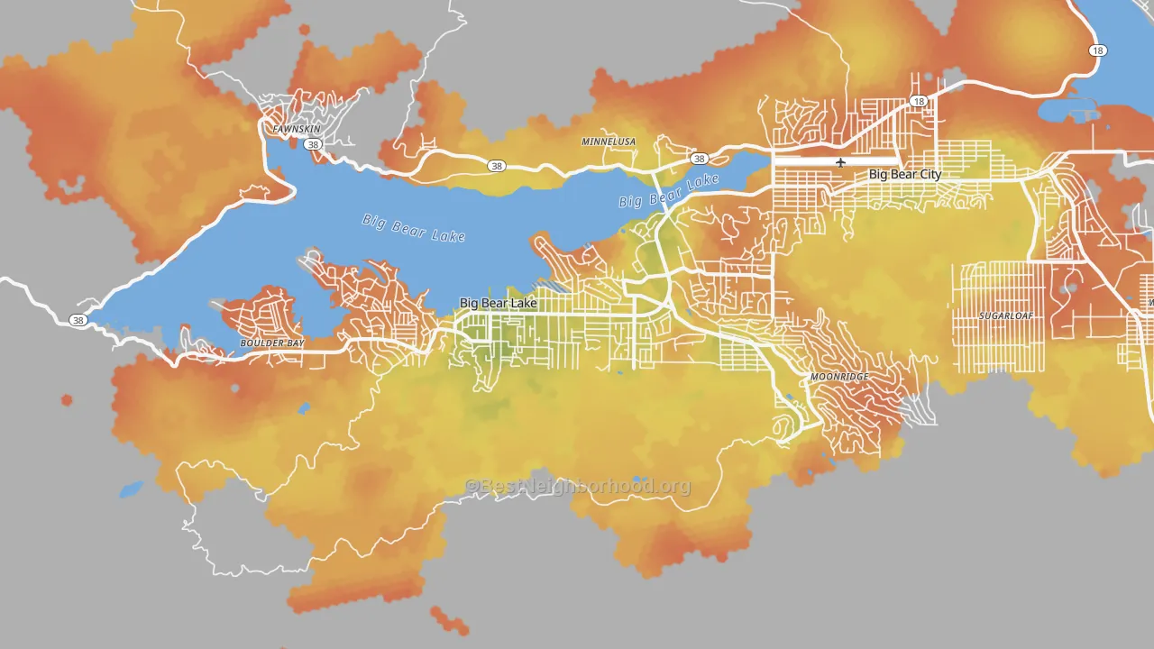 Bike Grade map of 92315, CA