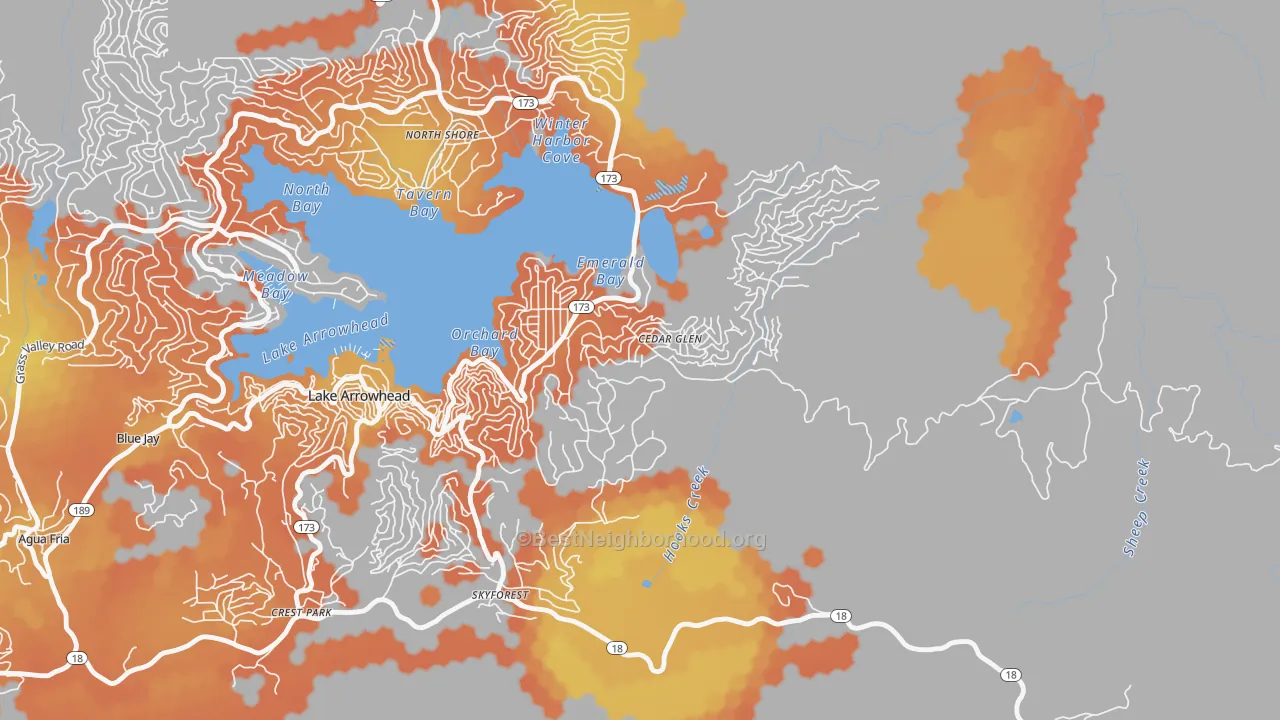Bike Grade map of 92321, CA