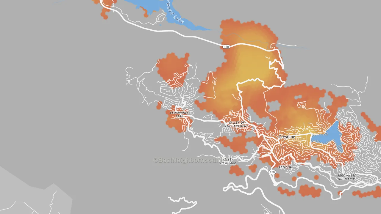 Bike Grade map of 92322, CA