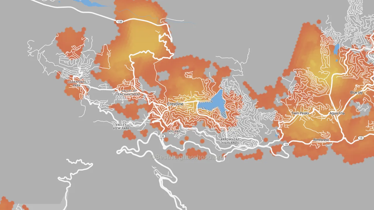 Bike Grade map of 92325, CA