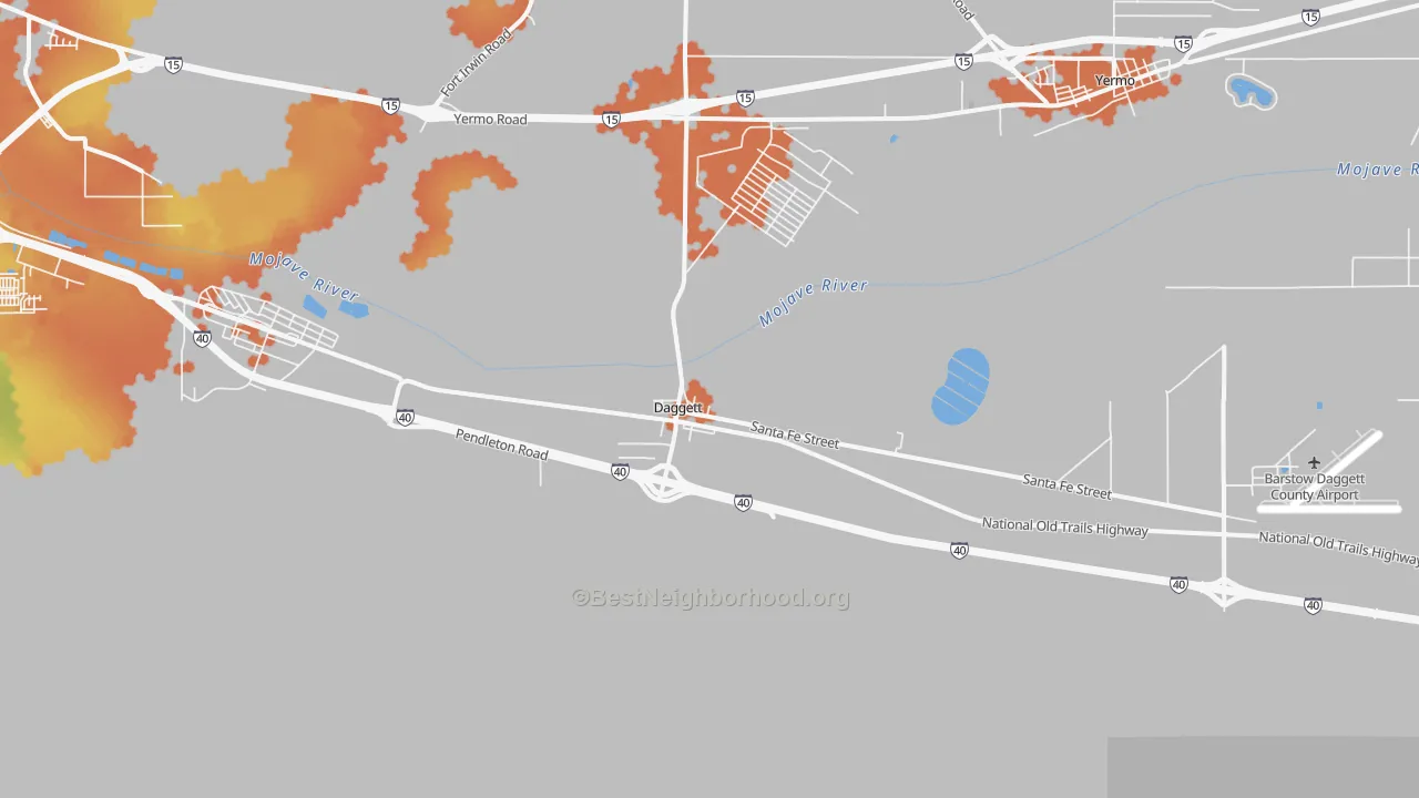 Bike Grade map of 92327, CA