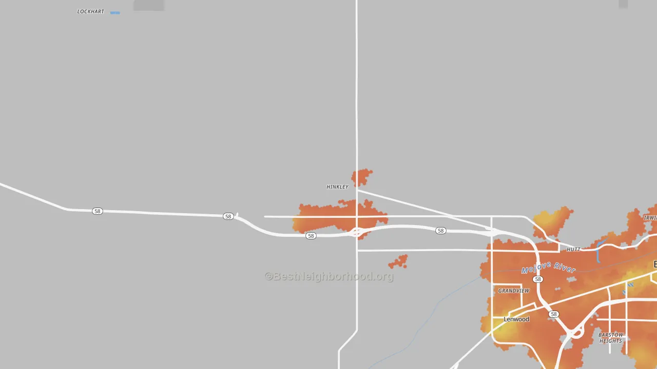 Bike Grade map of 92347, CA