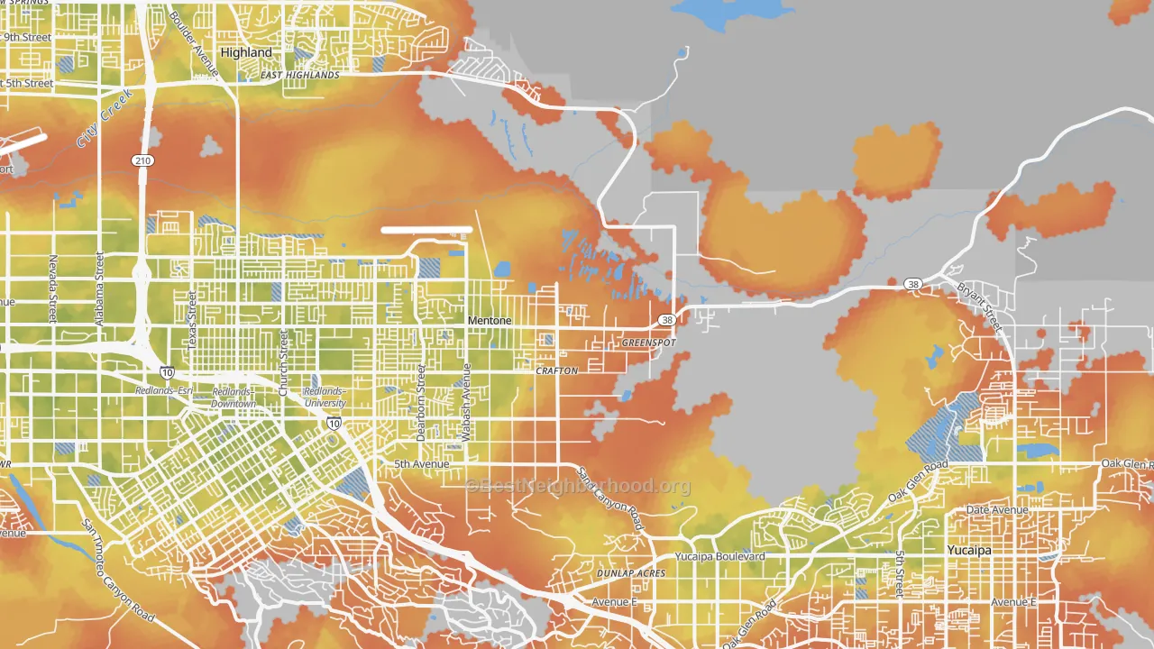 Bike Grade map of 92359, CA
