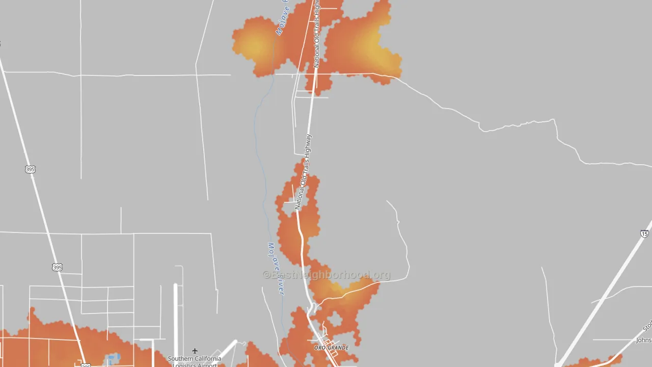 Bike Grade map of 92368, CA
