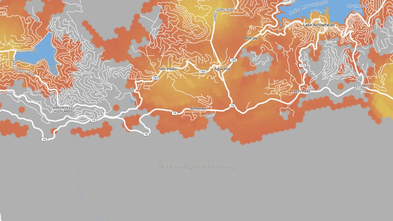 Bike Grade map of 92378, CA