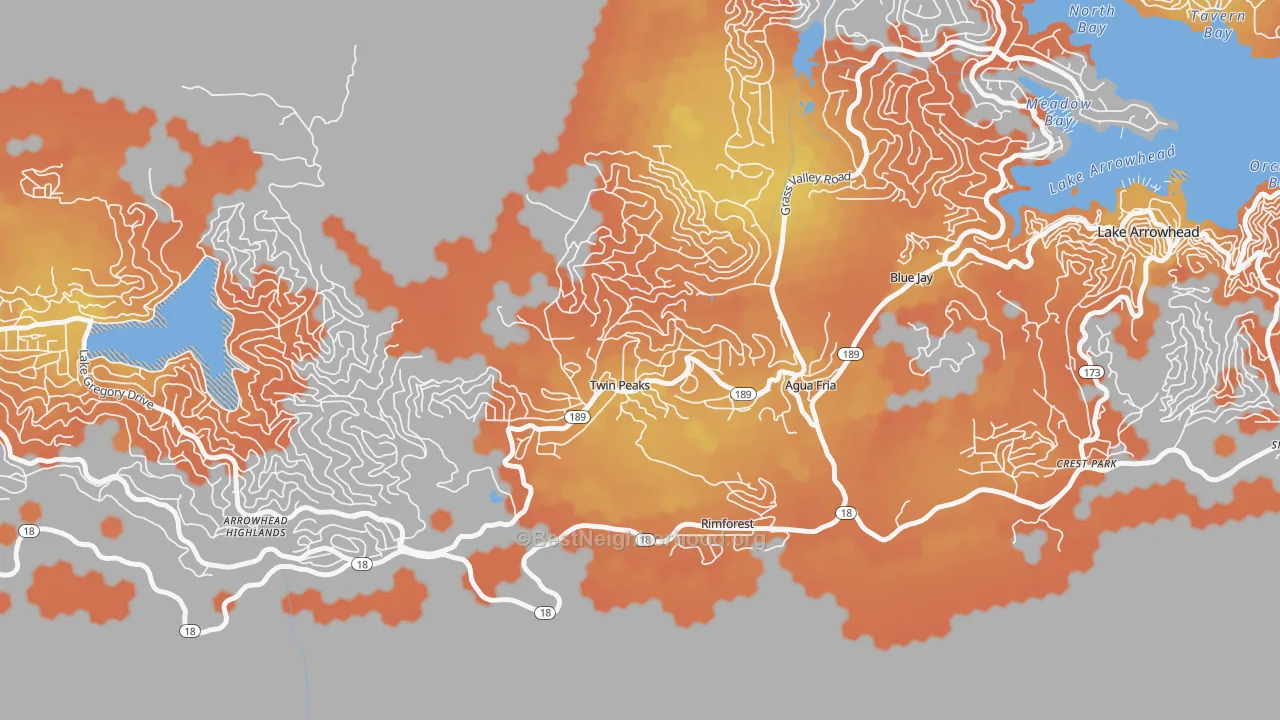 Bike Grade map of 92391, CA