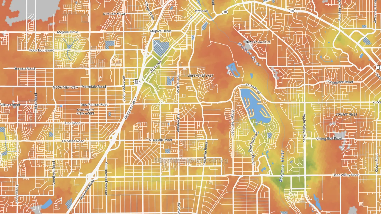 Bike Grade map of 92395, CA