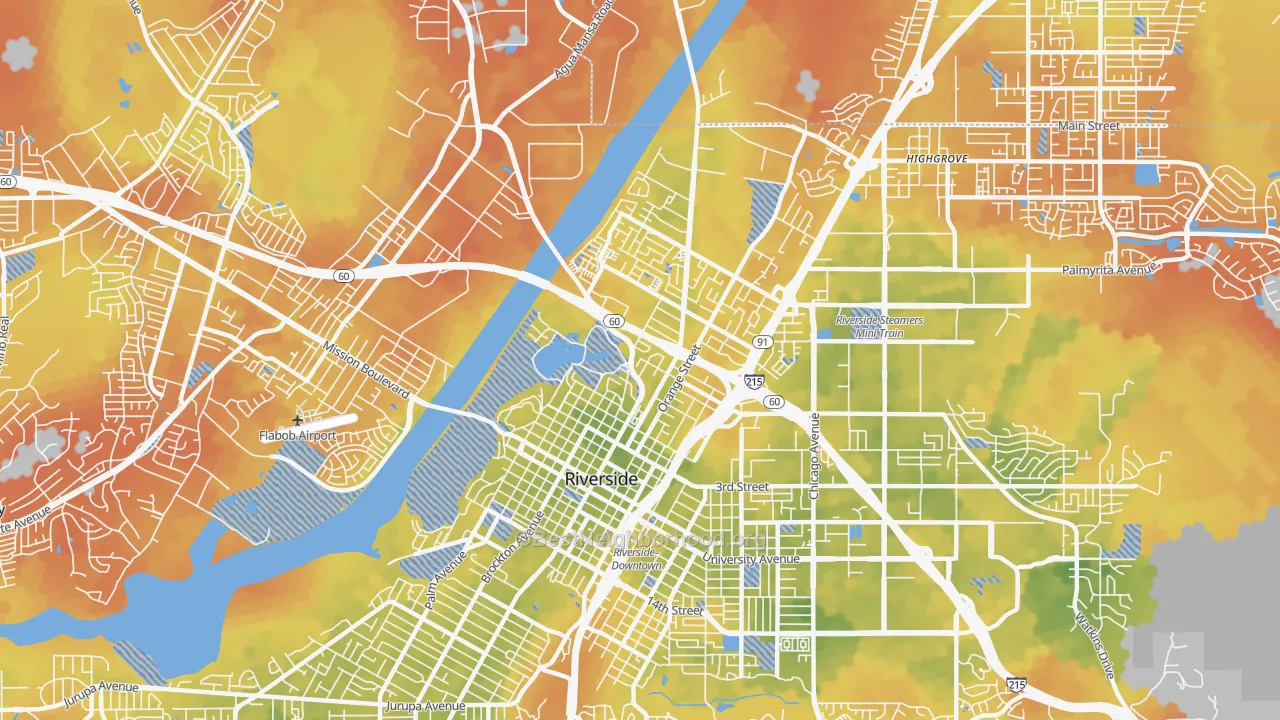 Bike Grade map of 92501, CA