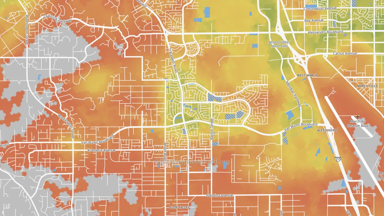 Bike Grade map of 92508, CA