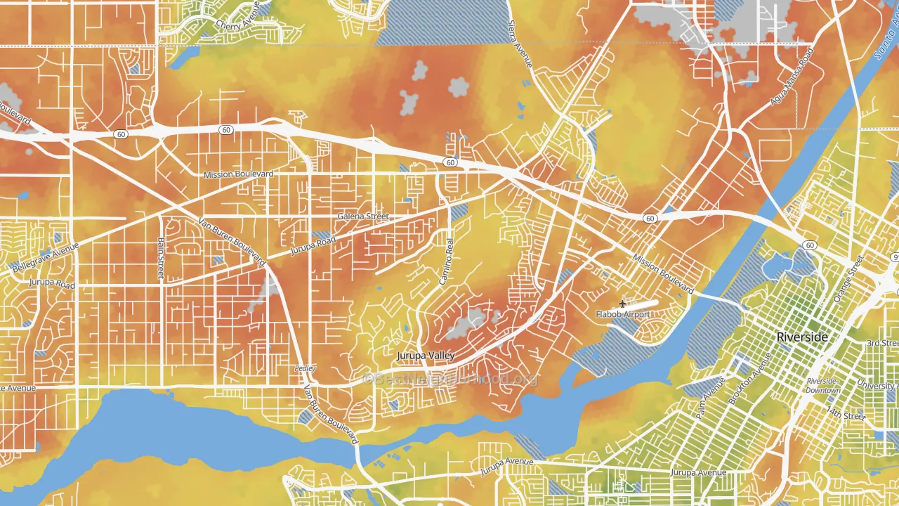 Bike Grade map of 92509, CA