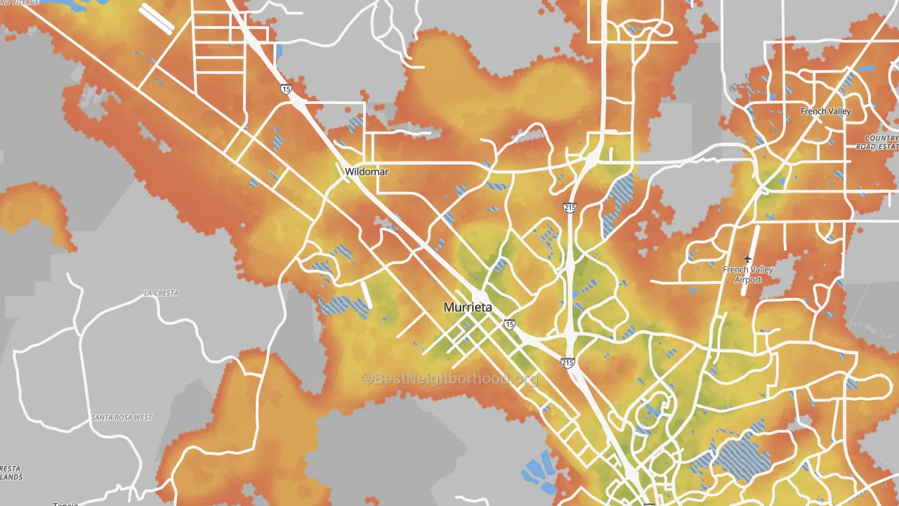 Bike Grade map of 92562, CA