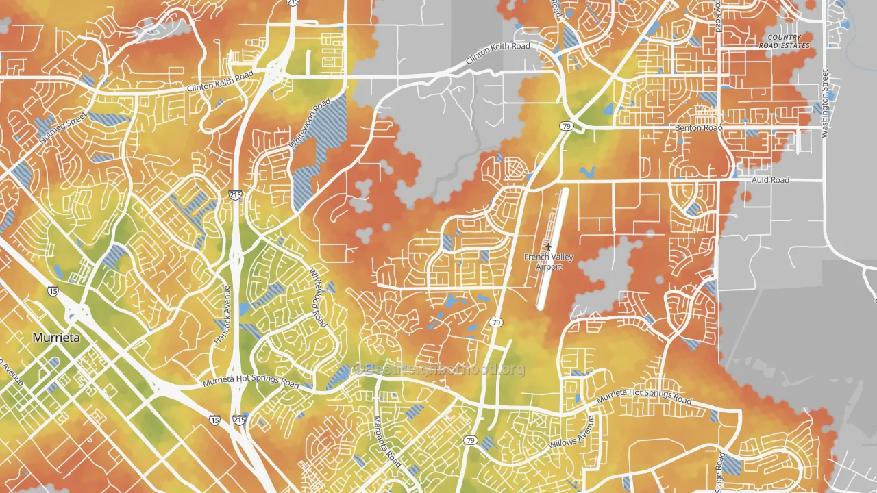 Bike Grade map of 92563, CA