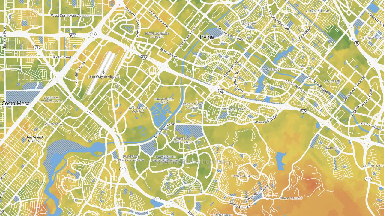 Bike Grade map of 92612, CA