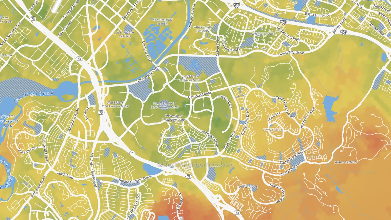 Bike Grade map of 92617, CA