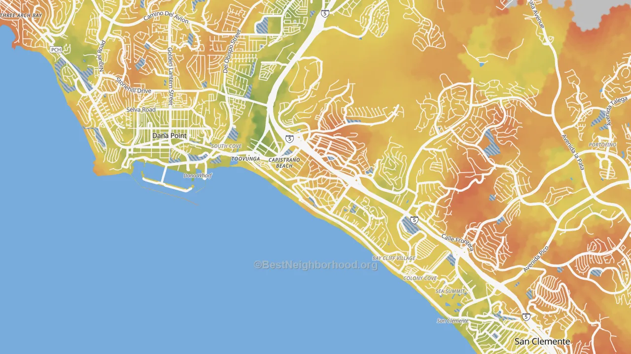 Bike Grade map of 92624, CA