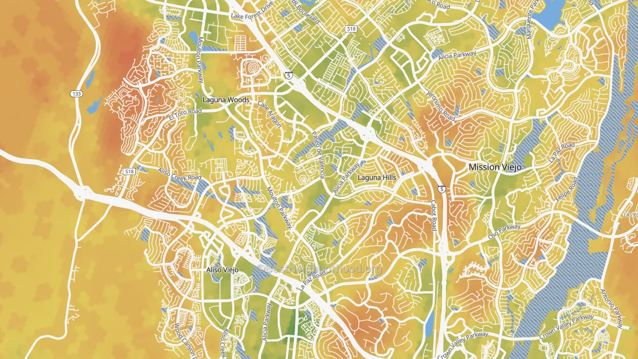Bike Grade map of 92653, CA