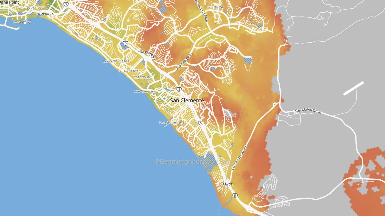 Bike Grade map of 92672, CA