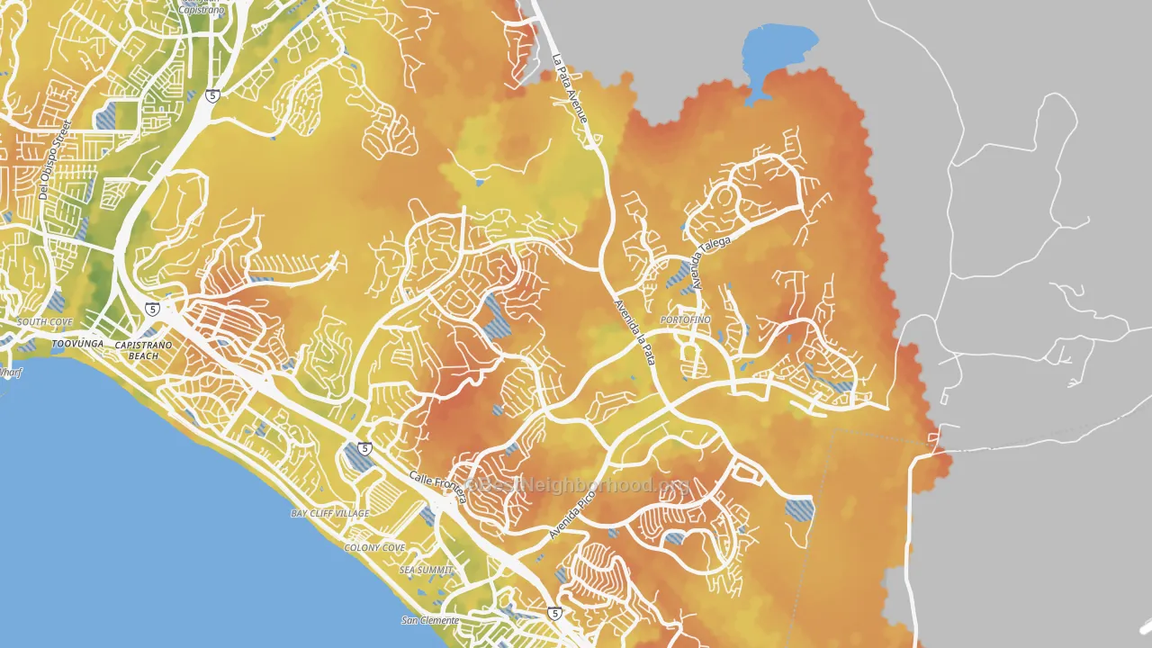 Bike Grade map of 92673, CA